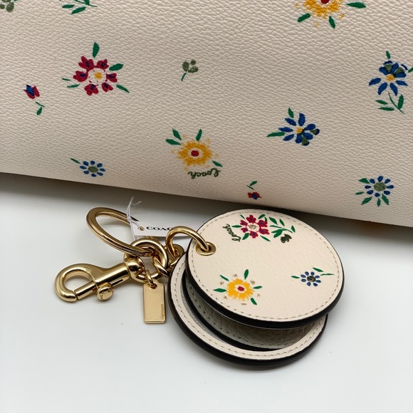 Coach Gallery Tote & Bag Charm With Wild Meadow Print - Picture 11 of 15